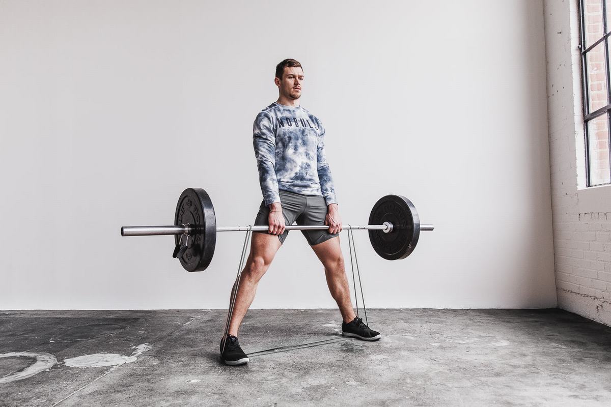 Nobull Crew Tie-Dye Men's Sweatshirts White | Australia (WM0893)